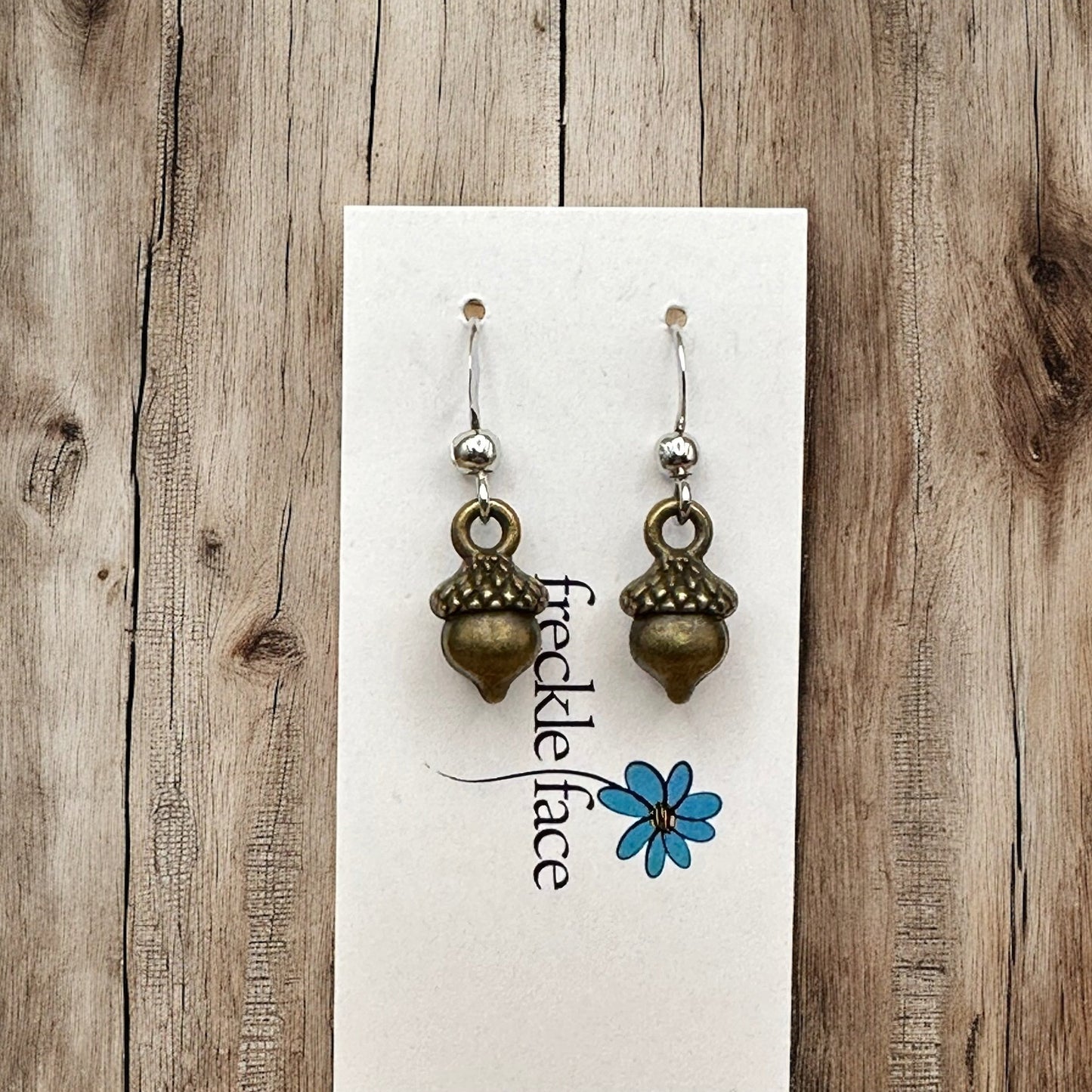 Simple Acorn Earrings β Minimalist Autumn-Inspired Earrings in Mixed Metals