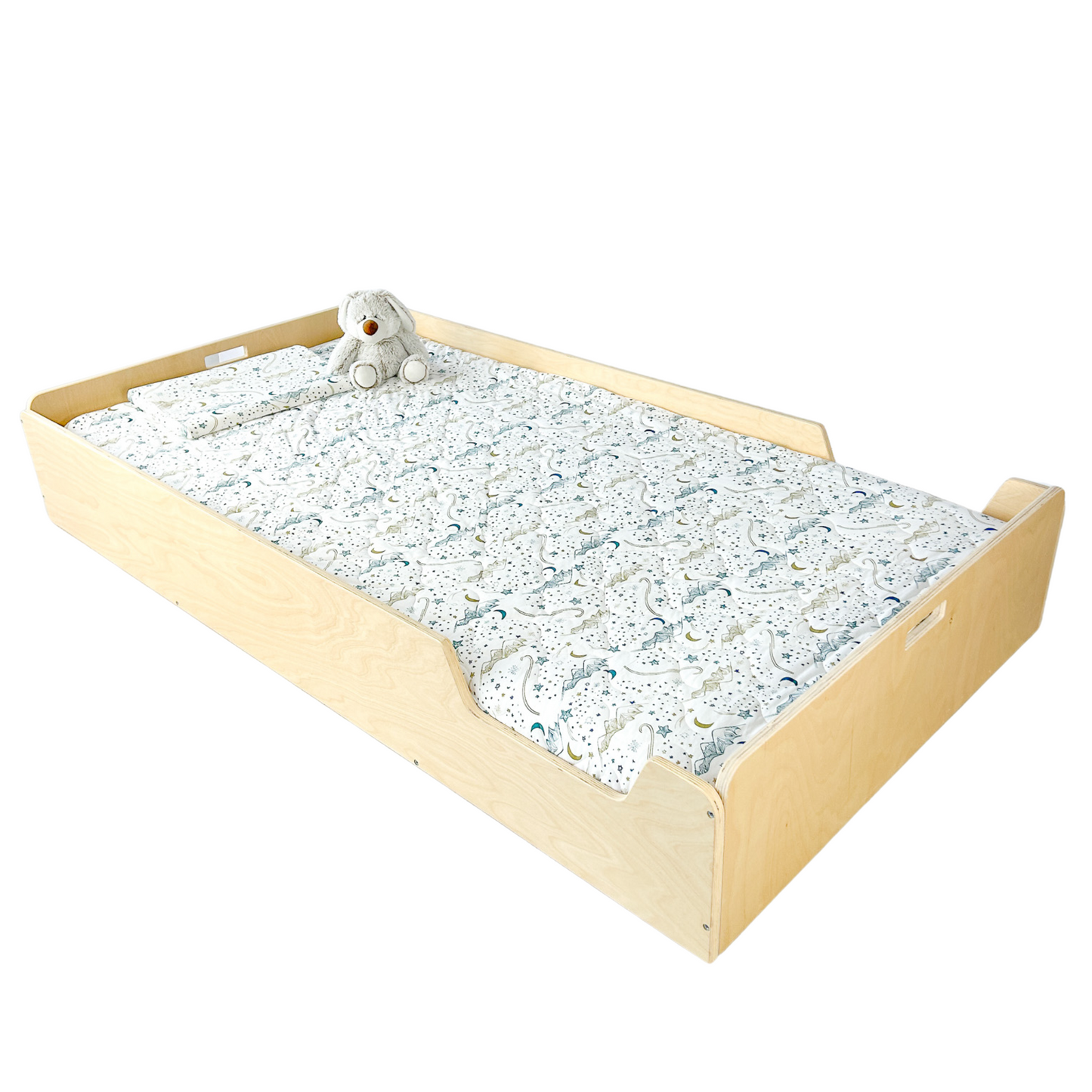 APPLE TWIN - Montessori Floor Bed with Rails
