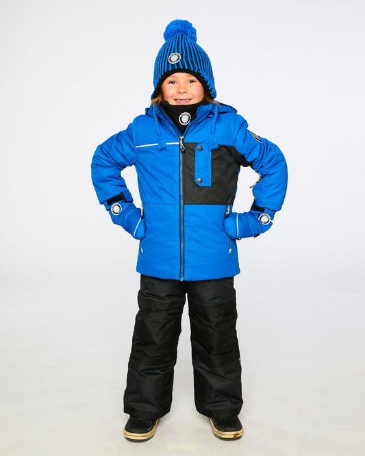 Two-Piece Play Snowsuit With Contrast Jacket Black