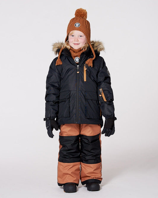 Two-Piece Play Snowsuit With Contrast Jacket Brown Sugar