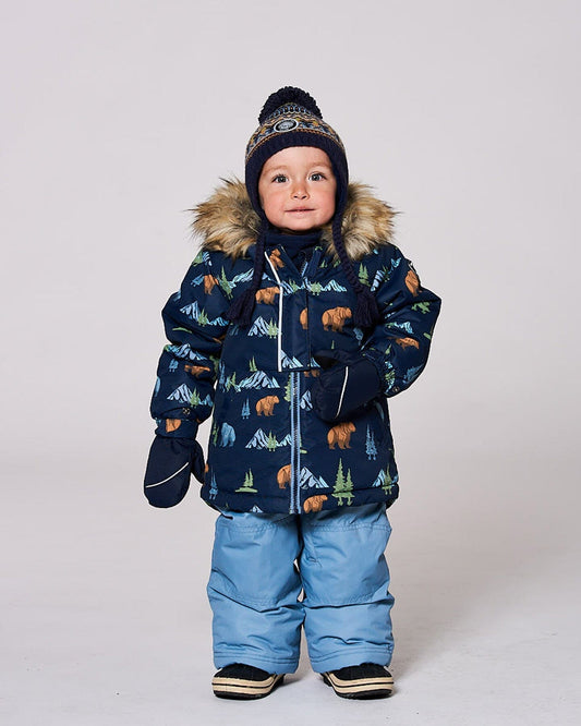 Two-Piece Baby Play Snowsuit Blue Gray