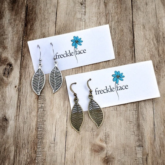 Filigree Leaf Earrings – Lightweight Nature-Inspired Dangles
