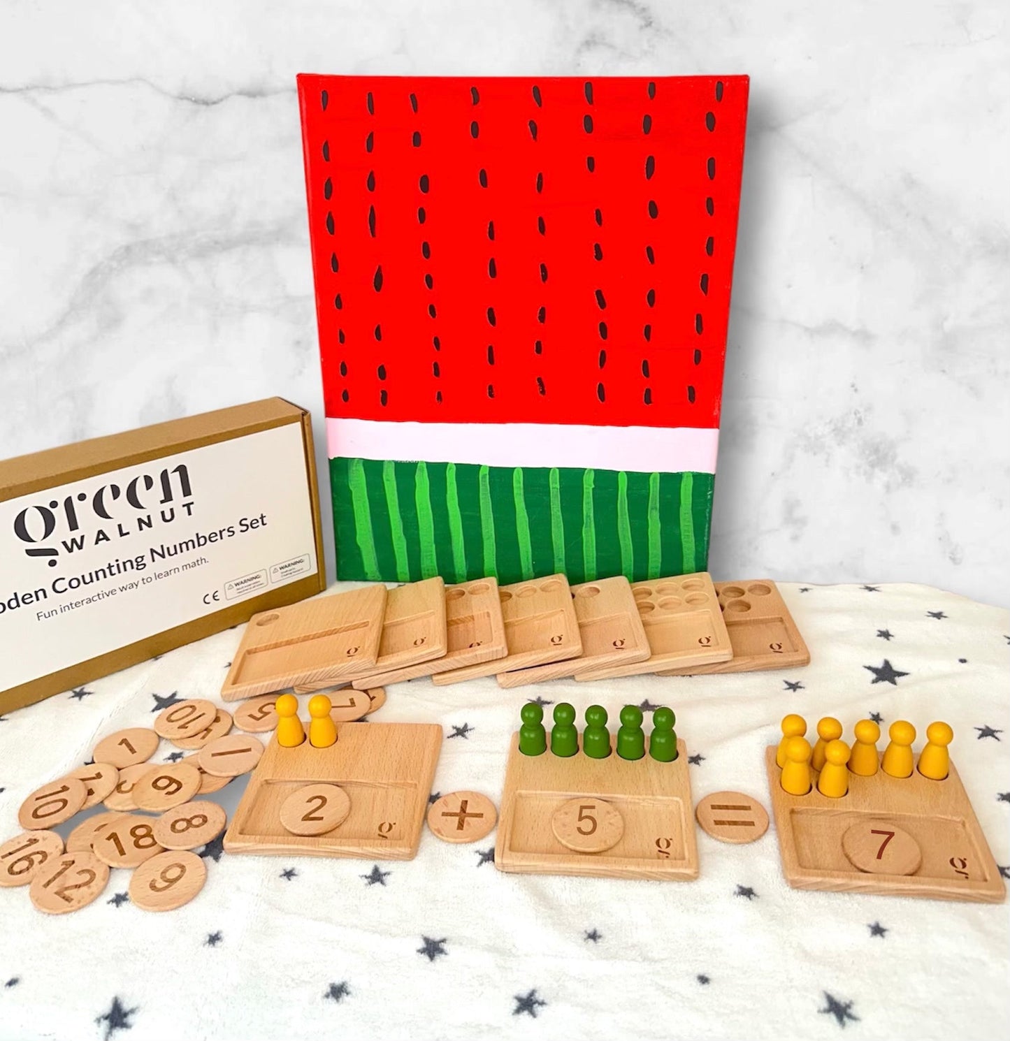Wooden Math Counting Game | Ten Frame Math Game | Math Puzzle