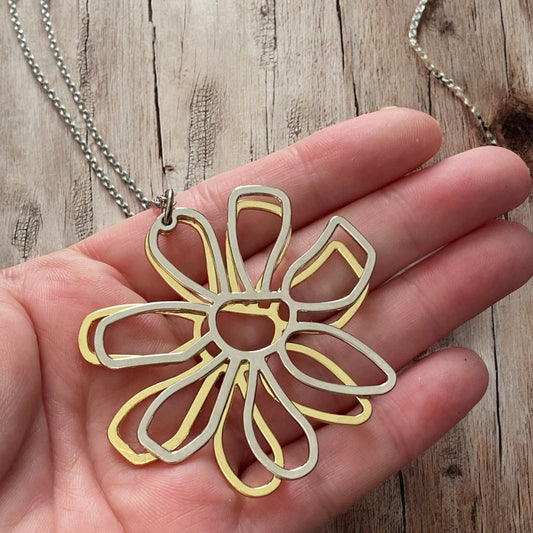 Double Flower Necklace