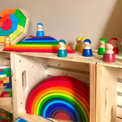 Large Rainbow Stacker Bundle - Rainbow Stacking toy