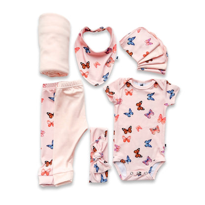 Bamboo Baby Capsule Gift Box - Butterflies & Blush