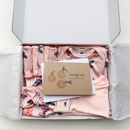 Bamboo Baby Capsule Gift Box - Butterflies & Blush