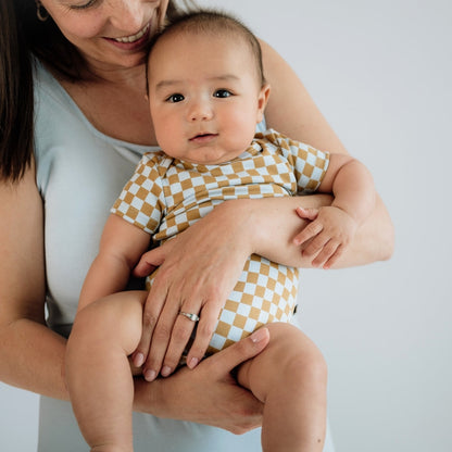 Bamboo Baby Capsule Gift Box - Blue Checkers & Powder Blue