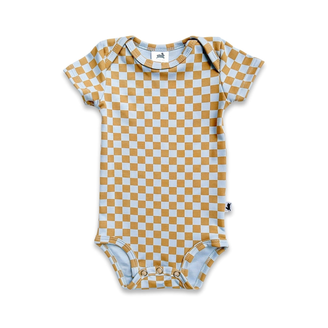 Bamboo Baby Capsule Gift Box - Blue Checkers & Powder Blue