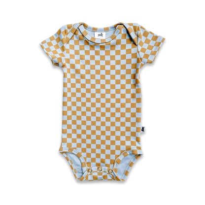 Bamboo Baby Capsule Gift Box - Blue Checkers & Powder Blue