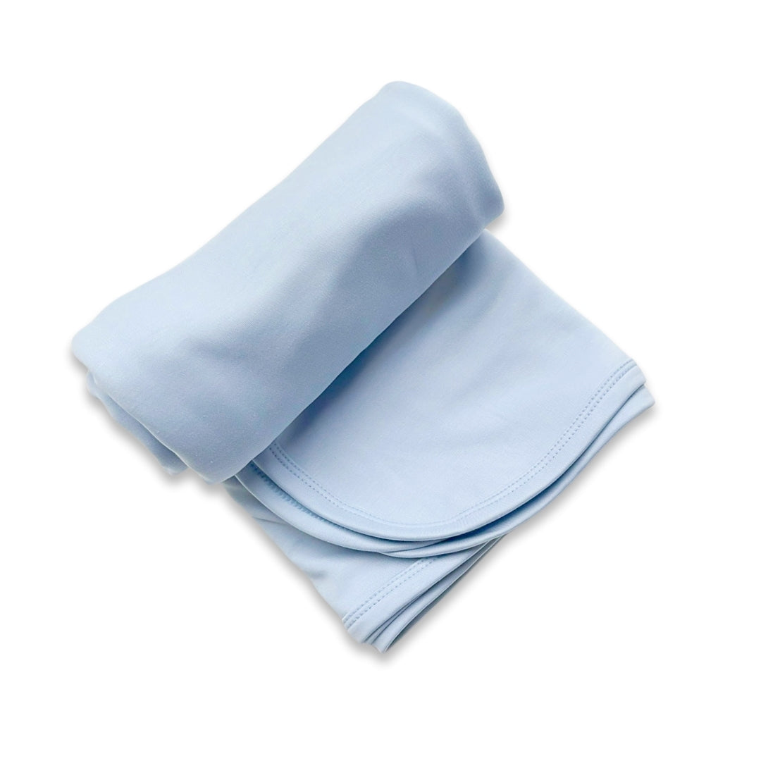 Bamboo Baby Capsule Gift Box - Blue Checkers & Powder Blue