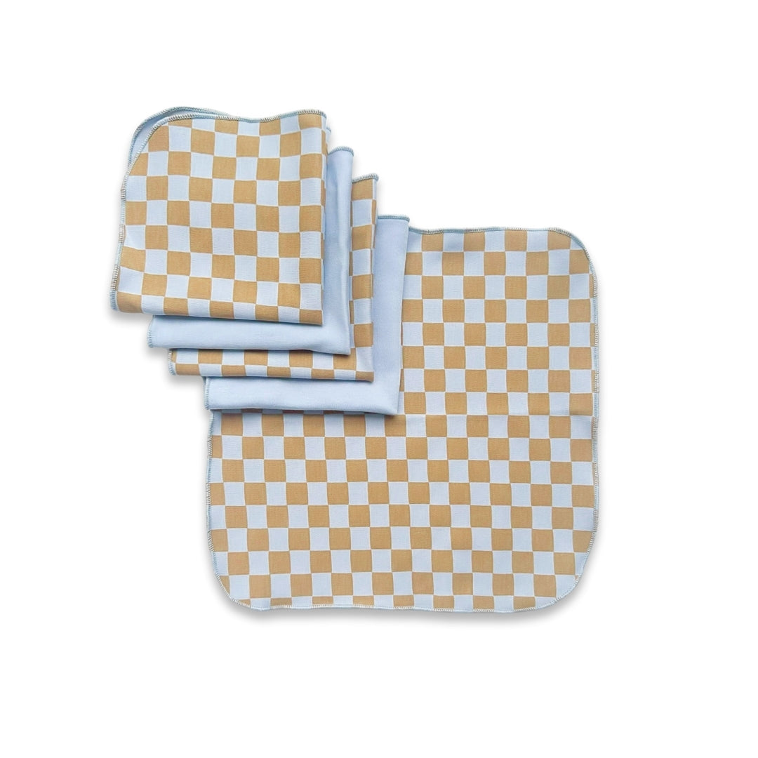 Bamboo Baby Capsule Gift Box - Blue Checkers & Powder Blue