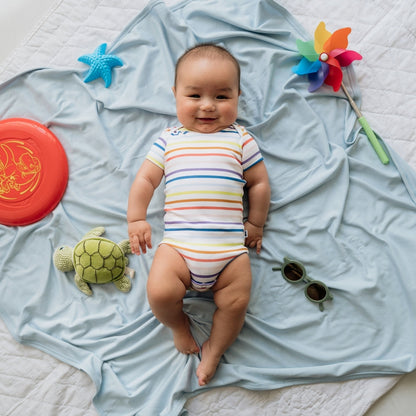 Bamboo Baby Capsule Gift Box - Rainbow Stripe & Sunflower