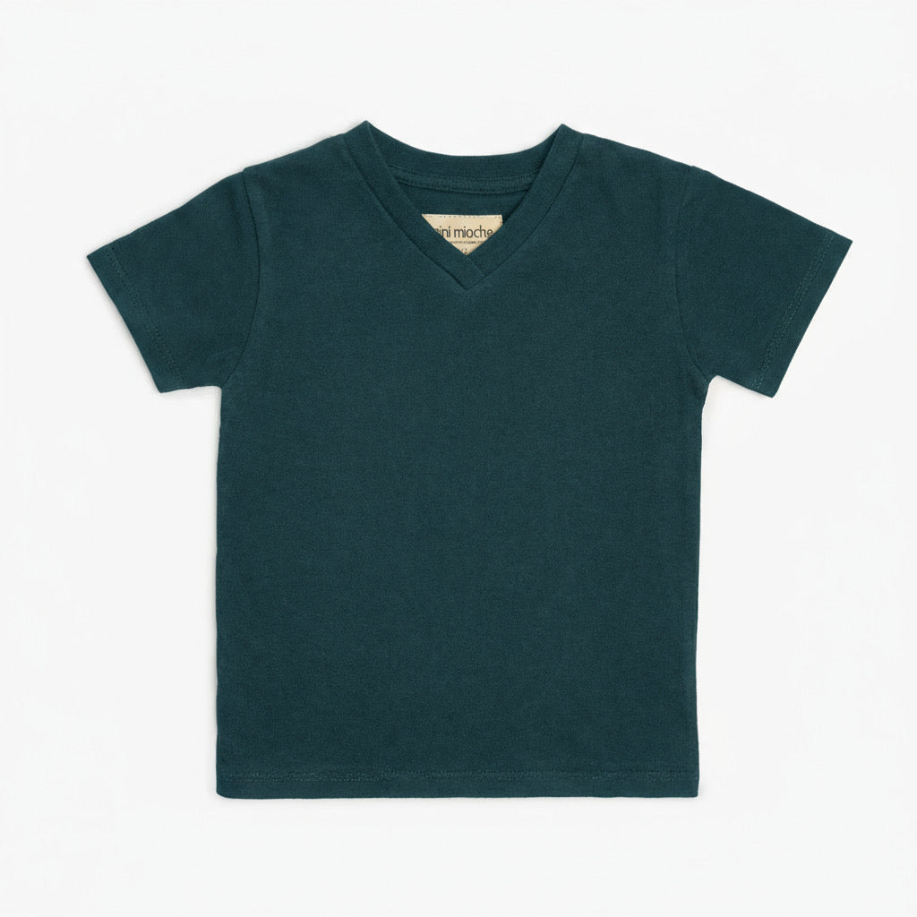Organic Cotton V-Neck Tee – Cloud Collection