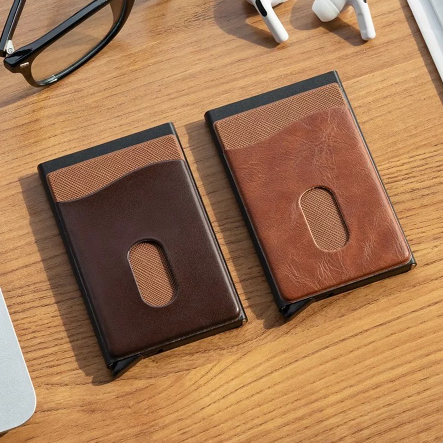 Leather Pop Up Card Holder | Leather Wallet | RFID Blocking | Minimalist Wallet