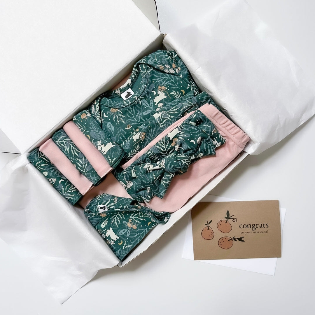 Bamboo Baby Capsule Gift Box - Twilight Grove & Rosewood