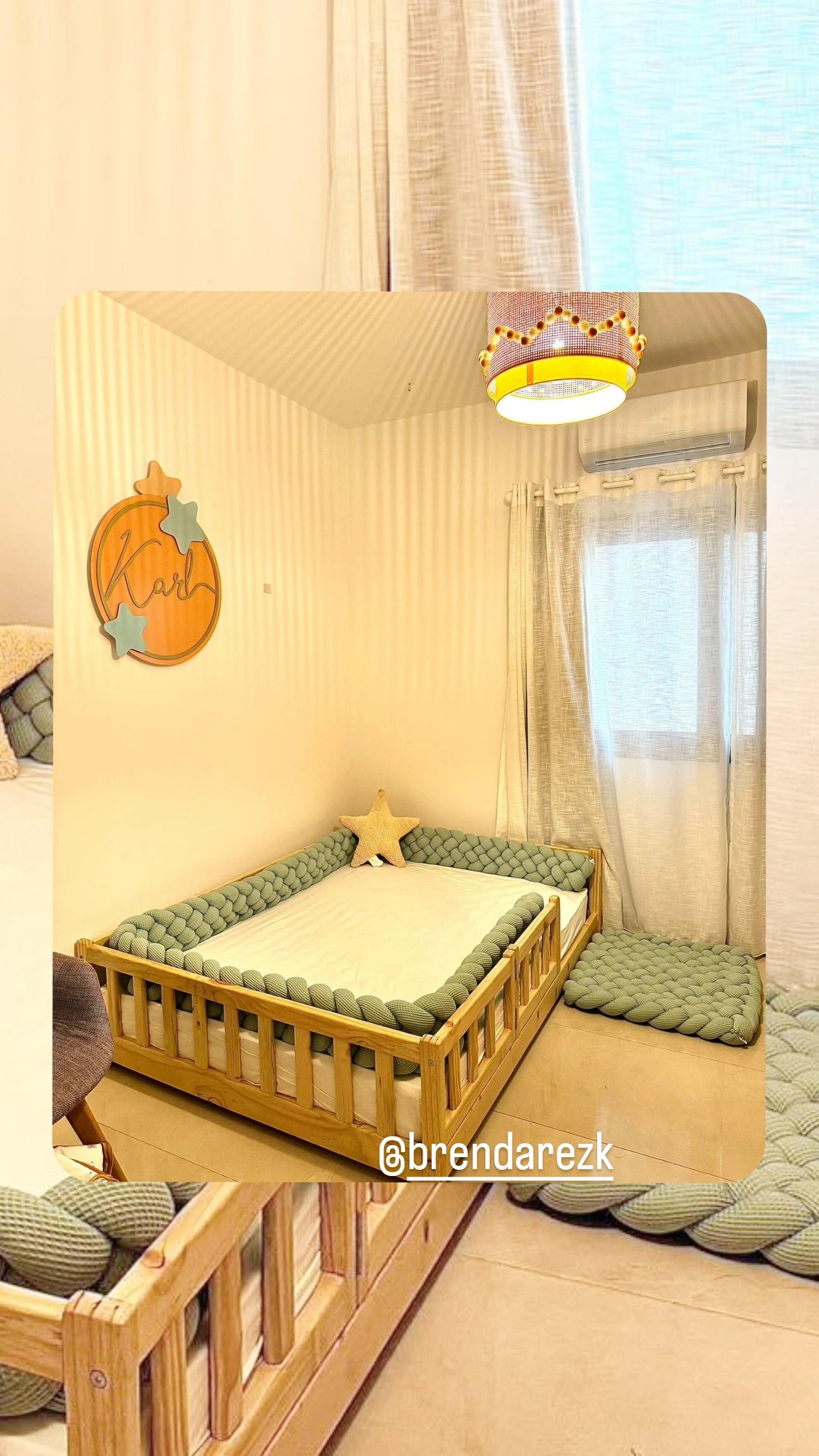 5-Strand Waffle Braided Twin Bed Bumper