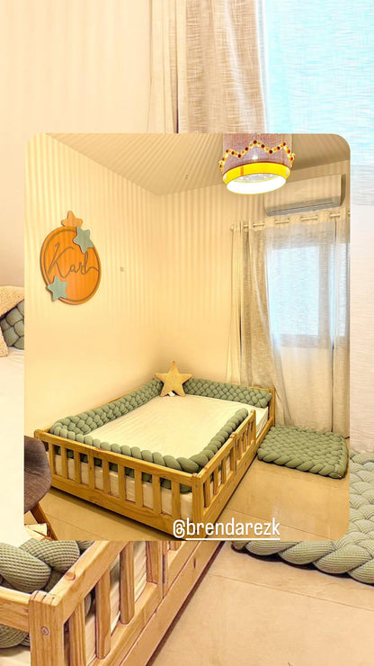5-Strand Waffle Braided Twin Bed Bumper