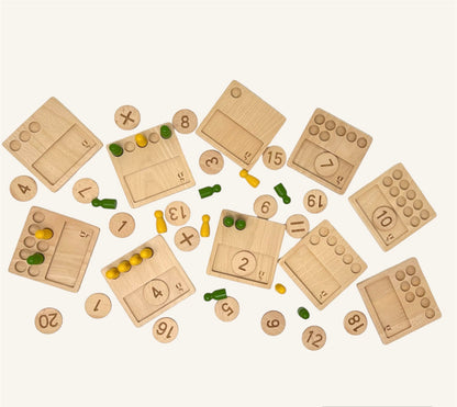 Wooden Math Counting Game | Ten Frame Math Game | Math Puzzle