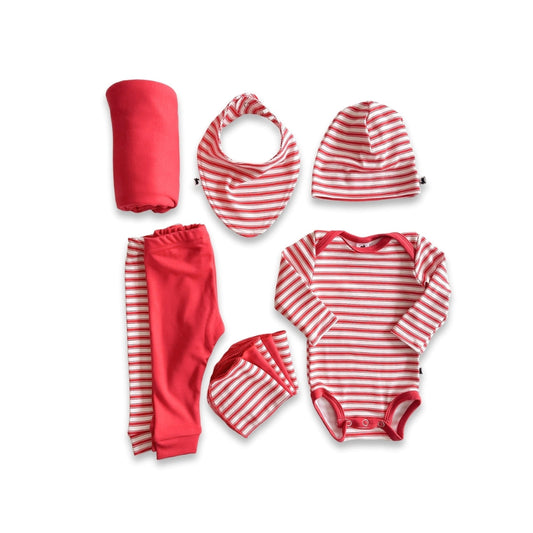 Bamboo Baby Capsule Gift Box - Berry Stripe & Berry