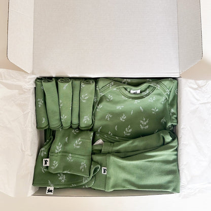 Bamboo Baby Capsule Gift Box - Sprig & Leaf Green