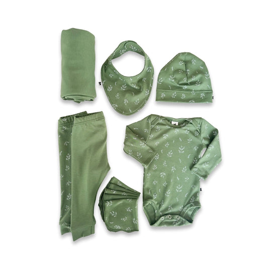 Bamboo Baby Capsule Gift Box - Sprig & Leaf Green