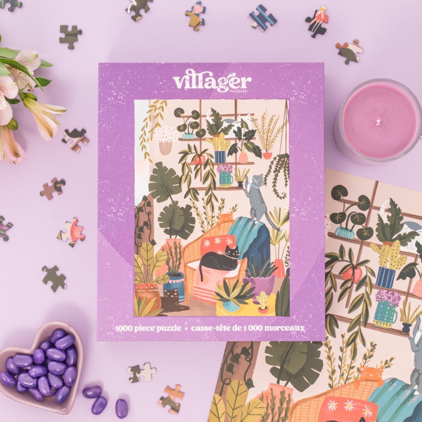 Balcony Cats | Eco-Friendly 1000-Piece Puzzle for Adults | Designed in Canada by Laura Konyndyk | Best Rated Finds