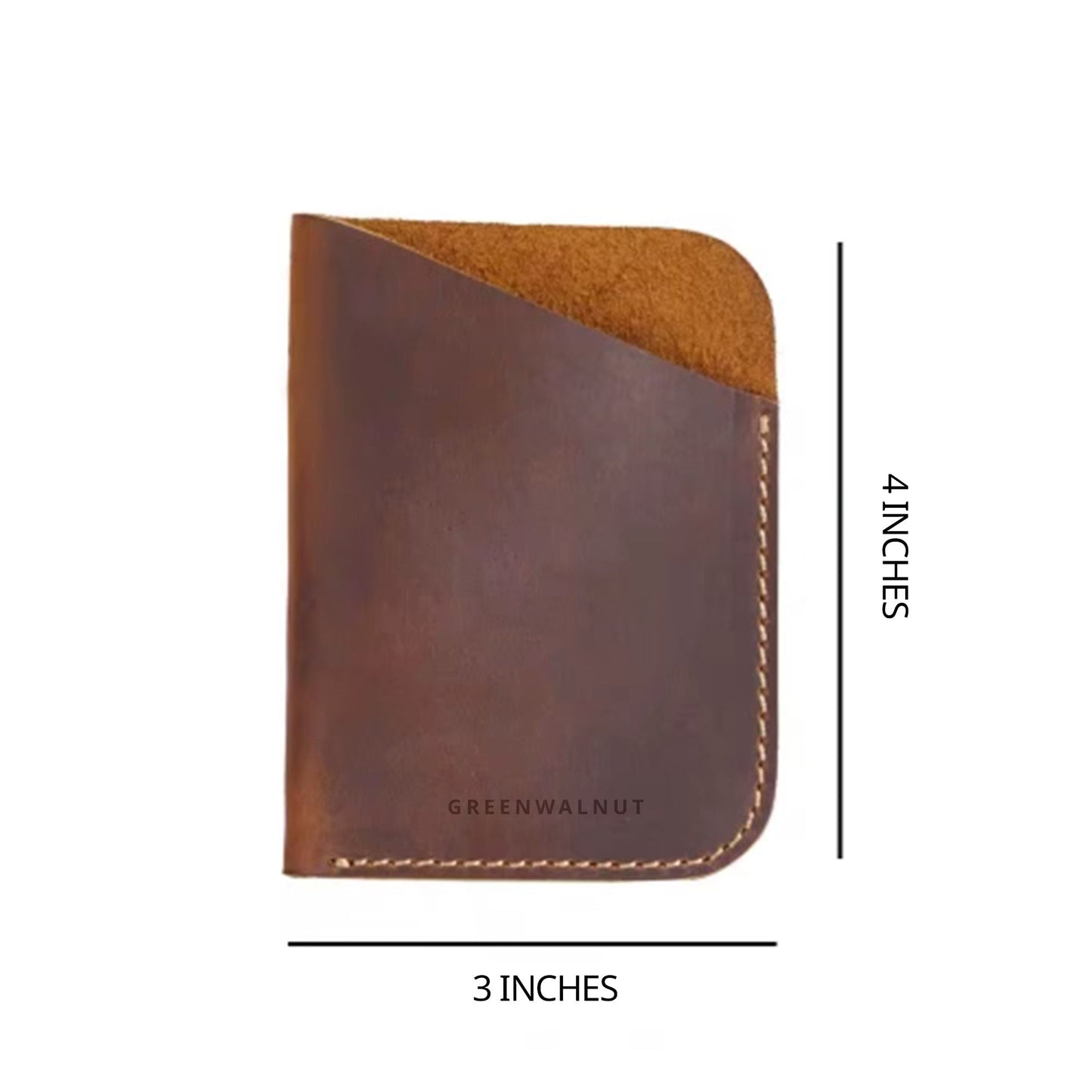 Minimalist Pure Leather Card Holder | Slim Handmade Leather Wallet