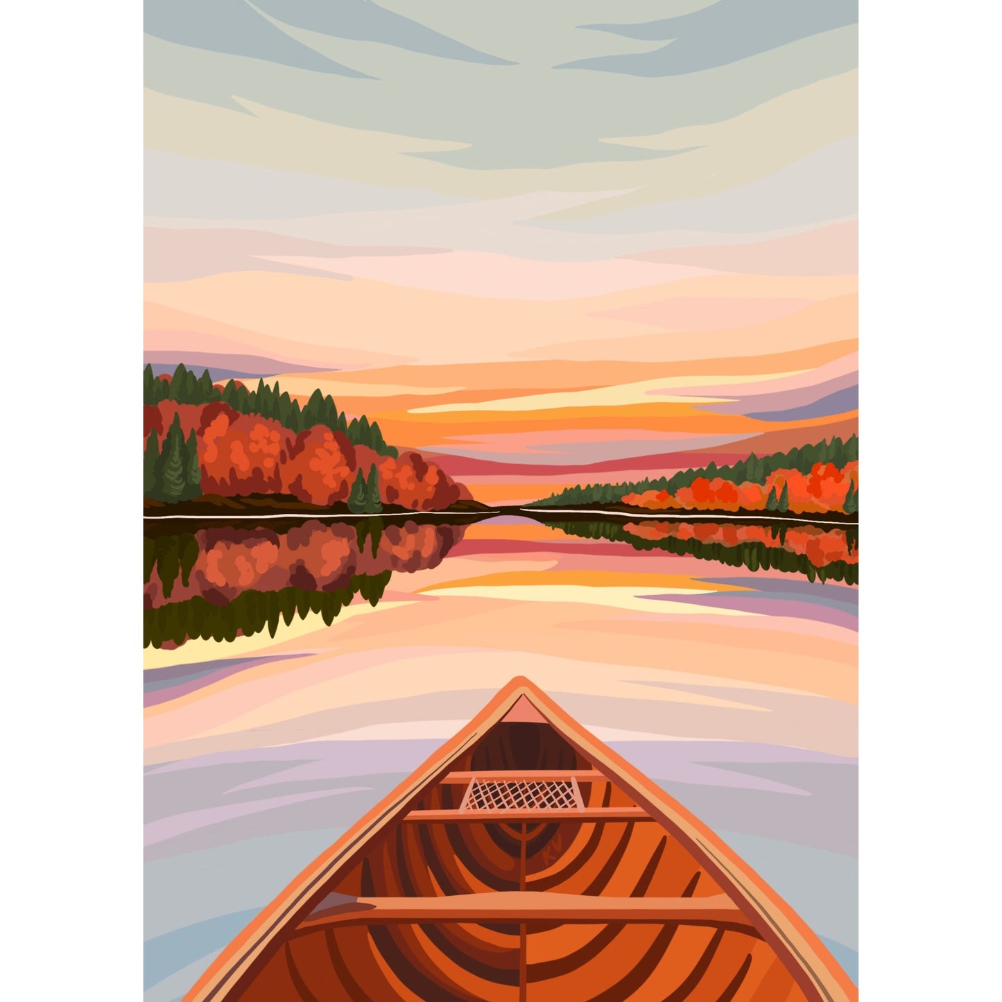 Canoeing at Dawn | Eco-Friendly 500-Piece Puzzle for Adults | Designed in Canada by Kelsey Voss | Best Rated Finds
