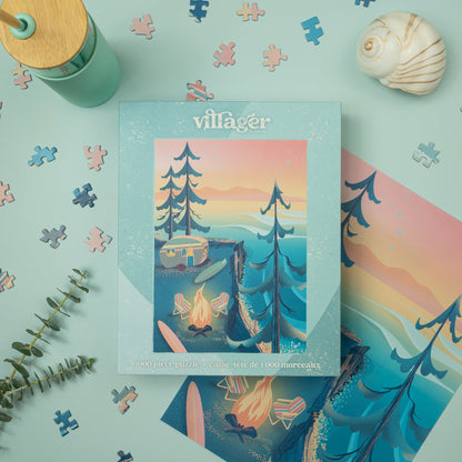 Coastal Camping | Eco-Friendly 1000-Piece Puzzle for Adults | Designed in Canada by Capri Sadler | Best Rated Finds
