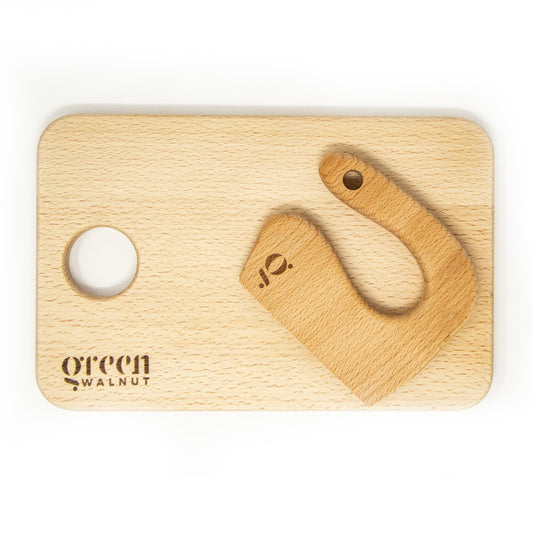 Kids Wooden Knife & Cutting Board | Safe Knife For Children | Wooden Cutter For Children ( Knife + Cutting Board)