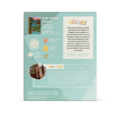 Salt Spring Island Swim | Eco-Friendly 1000-Piece Puzzle for Adults | Designed in Canada by Anja Jane | Best Rated Finds