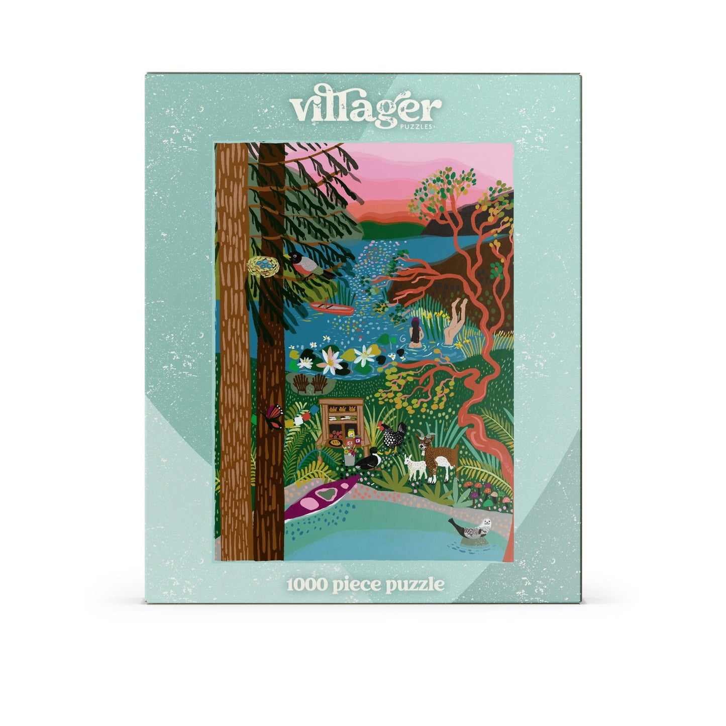 Salt Spring Island Swim | Eco-Friendly 1000-Piece Puzzle for Adults | Designed in Canada by Anja Jane | Best Rated Finds