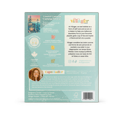 Coastal Camping | Eco-Friendly 1000-Piece Puzzle for Adults | Designed in Canada by Capri Sadler | Best Rated Finds