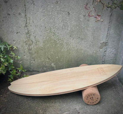 Wooden Balance Board | Surfing Balance Board with Cork Roller