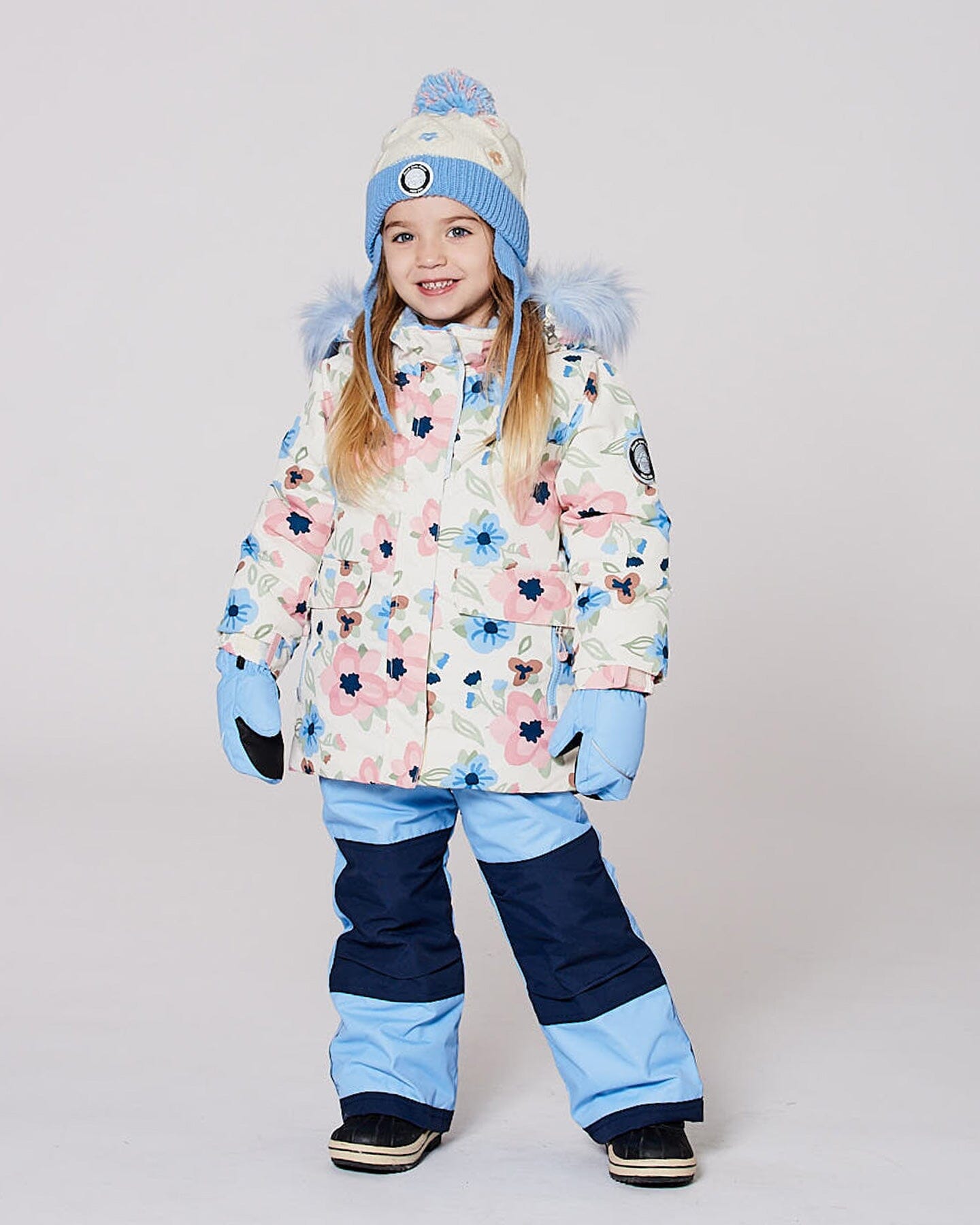 Two-Piece Discover Snowsuit With Printed Jacket Light Blue