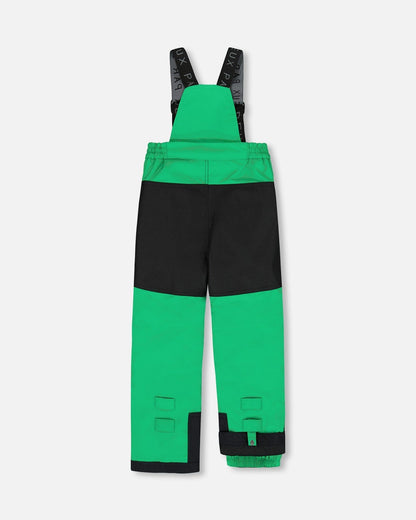 Two-Piece Play Snowsuit With Colorblocked Jacket Green