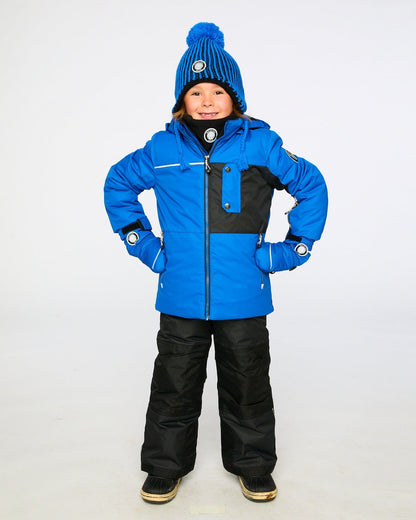 Two-Piece Play Snowsuit With Contrast Jacket Black
