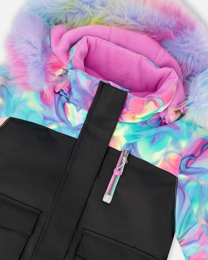 Two-Piece Play Snowsuit Rainbow Heart Print