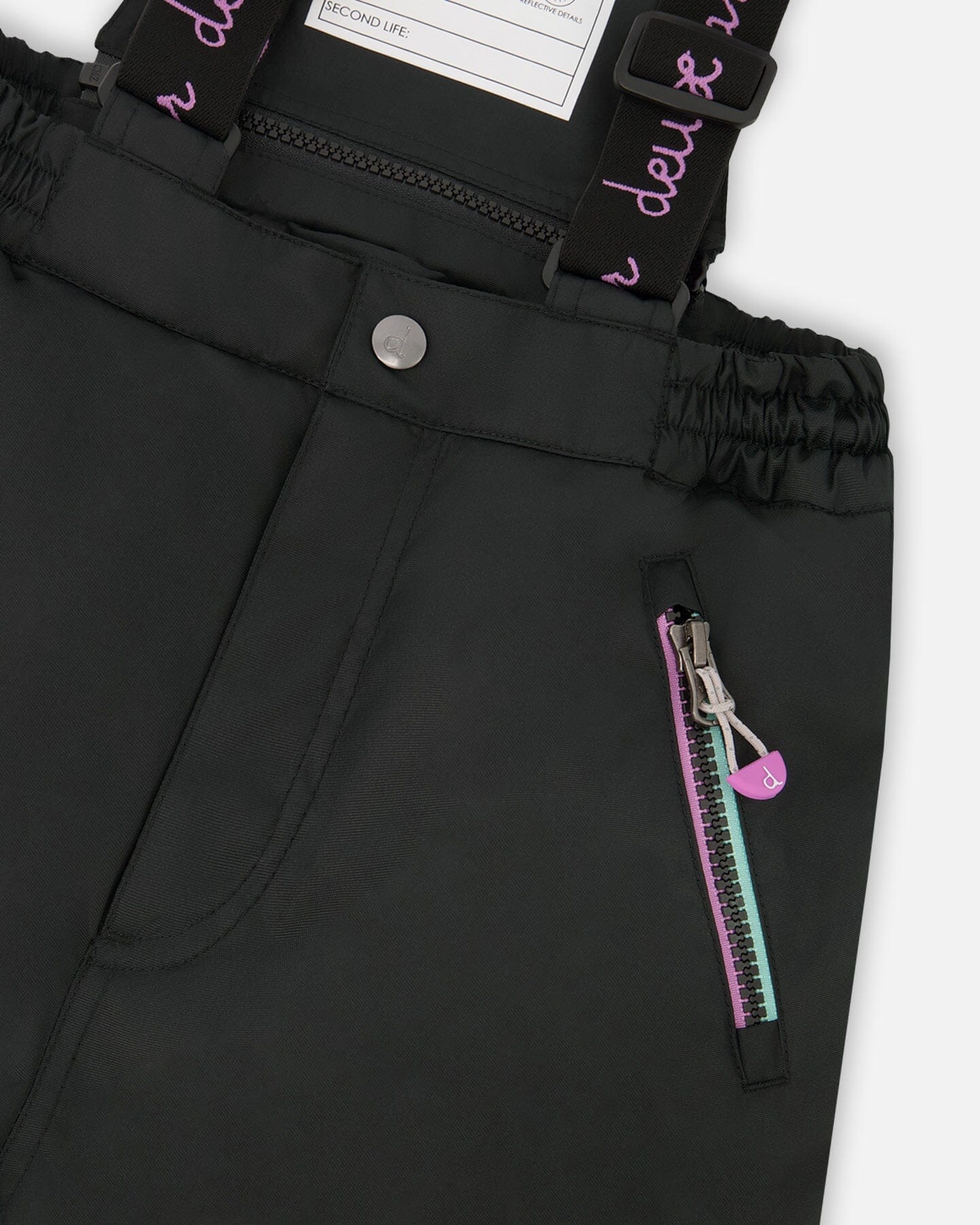 Two-Piece Play Snowsuit Black With Multicolor Print Jacket