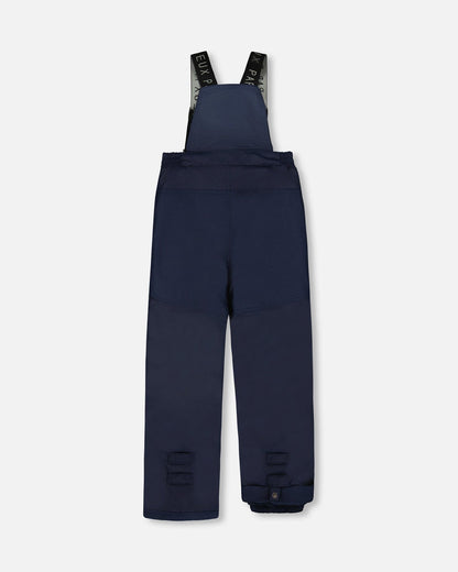 Two-Piece Play Snowsuit With Printed Colorblocked Jacket Navy Blue
