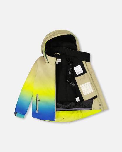 Two-Piece Play Snowsuit With Gradient Jacket Black