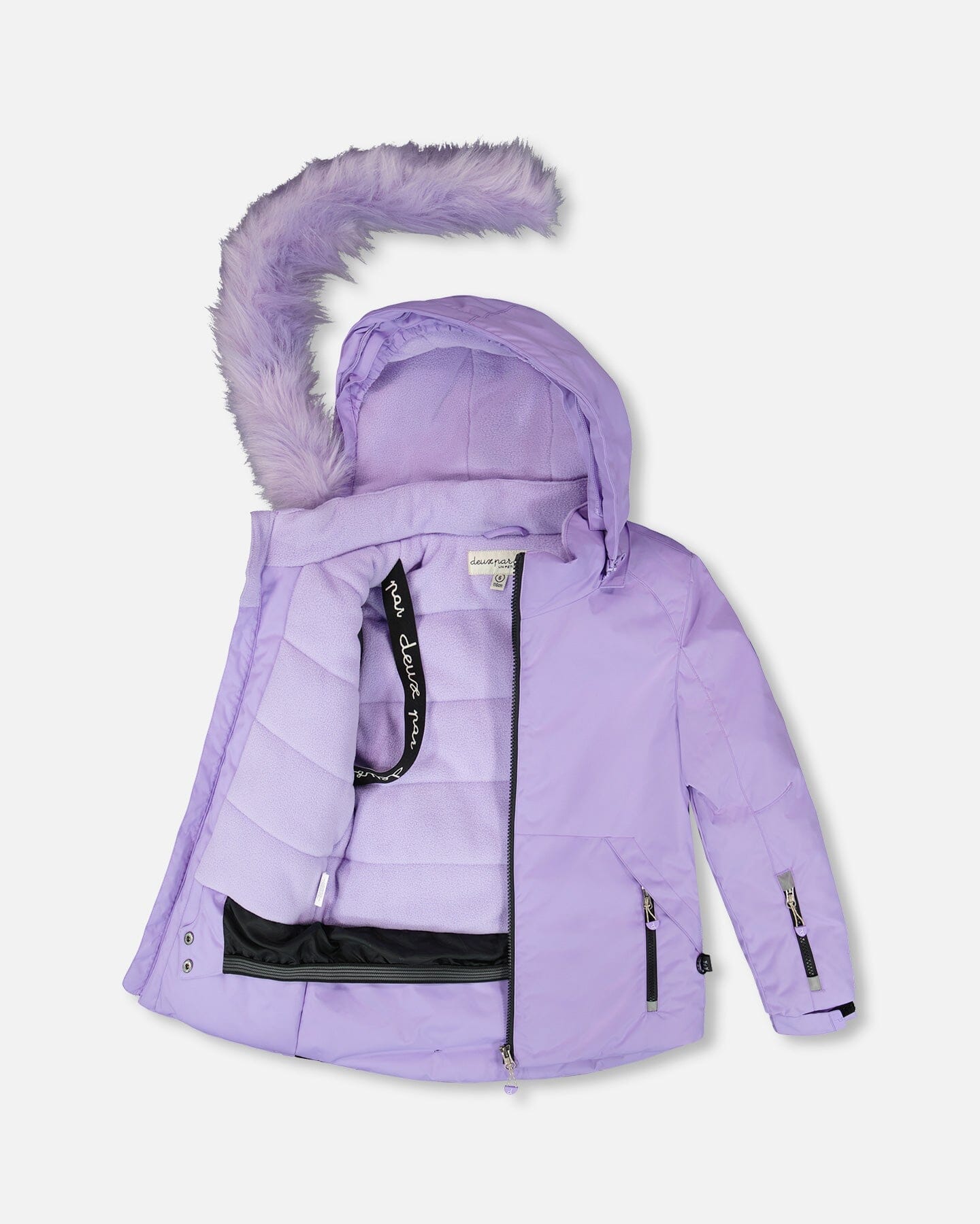 Two-Piece Play Snowsuit With Printed Pants Lavender