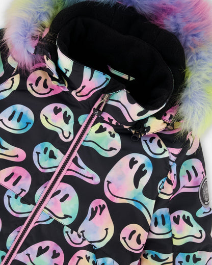 Two-Piece Play Snowsuit With Printed Jacket Pink