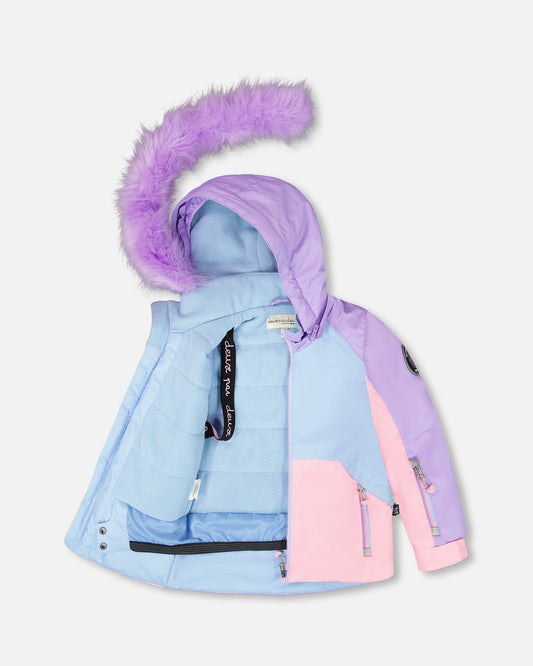 Two-Piece Play Snowsuit Purple Geo