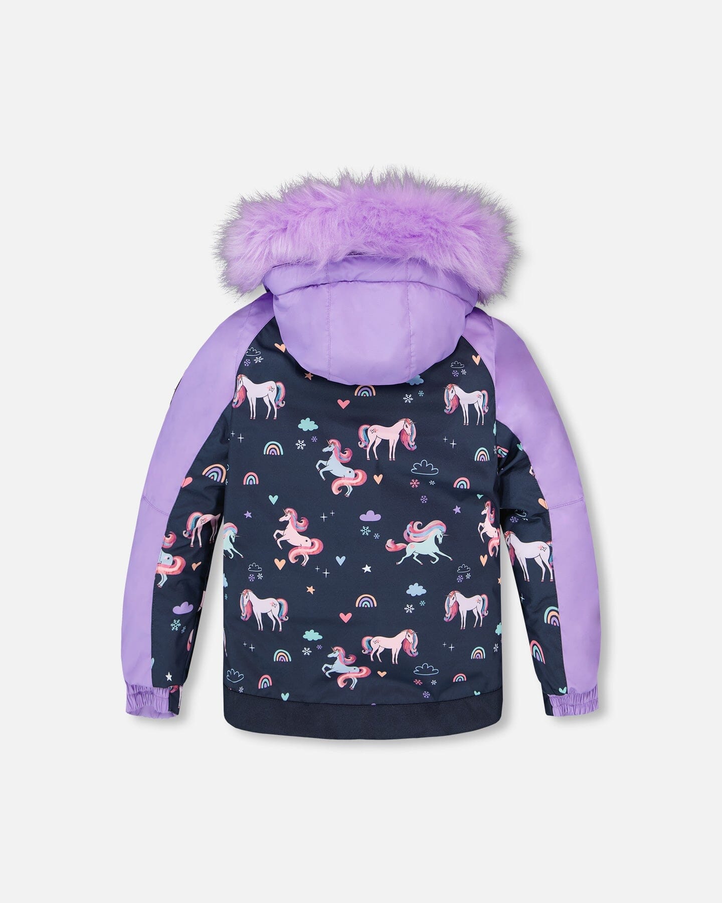 Two-Piece Play Snowsuit With Printed Colorblocked Jacket Lavender