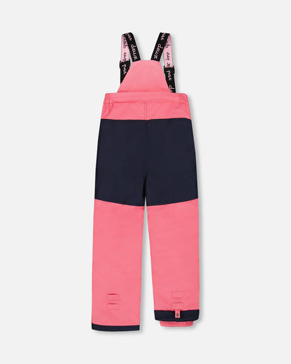 Two-Piece Play Snowsuit With Printed Jacket And Solid Pant Candy Pink