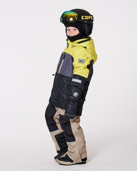 Two-Piece Teknik Snowsuit Colorblocked Light Khaki Green