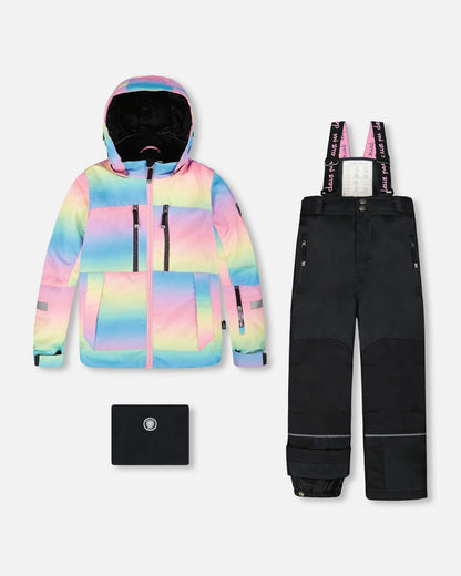 Two-Piece Teknik Snowsuit Rainbow Gradient
