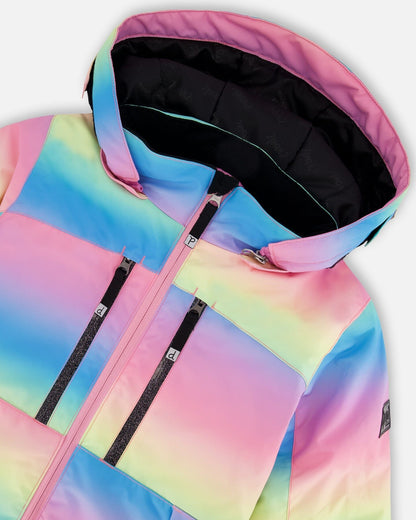 Two-Piece Teknik Snowsuit Rainbow Gradient